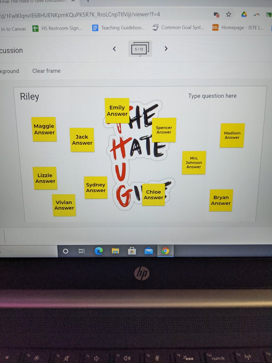 tsuejohnson's tweet photo. Alternative ways to discuss literature for #remotelearning: last week, we used #johnson101 for a Twitter chat. This wk, we used #Jamboard to discuss it using student-generated questions. I love round table discussions, but these have been great too. #ncte #engchat #teachhateugive https://t.co/F2SMXEPyvG