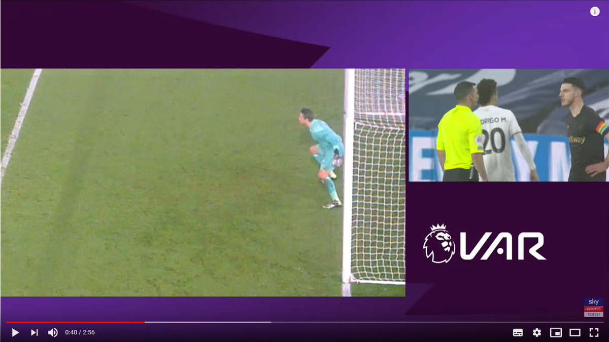 Onto the saved Leeds penalty. Lukasz Fabianski was off the line. It's tight but not up for debate. He's off the line.David Moyes said "surely the benefit should go to the goalkeeper, he has made the save." Which is quite some nonsense. The law is rubbish, but it's the law.