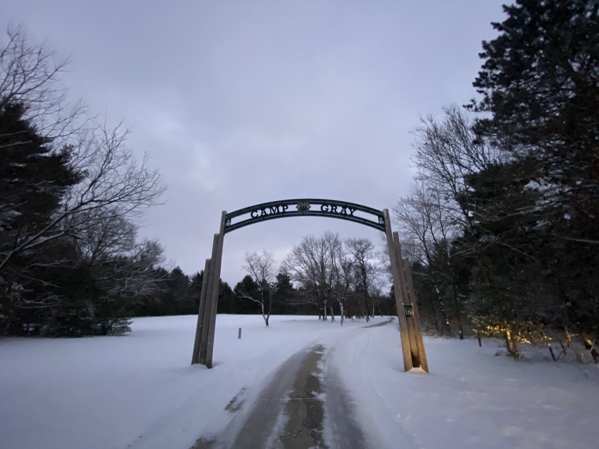 It was a snowy weekend here at Camp Gray! 
A snow covered Camp sure is beautiful! 😀❄️☃️
Have a great week, friends! 🙏