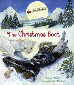 MissHawleyReads's tweet photo. I'm enjoying sharing this week's #SchoolReadAloud with classes at @TDMcGeeOCSB & @StLukeOttawa. The Christmas Boot by Lisa Wheeler & illustrations by Jerry Pinkney is a sweet Christmas story that emphasizes gratefulness. #SoraReadingApp #VirtualClassVisits #MerryChristmas https://t.co/soZT6fP4hx