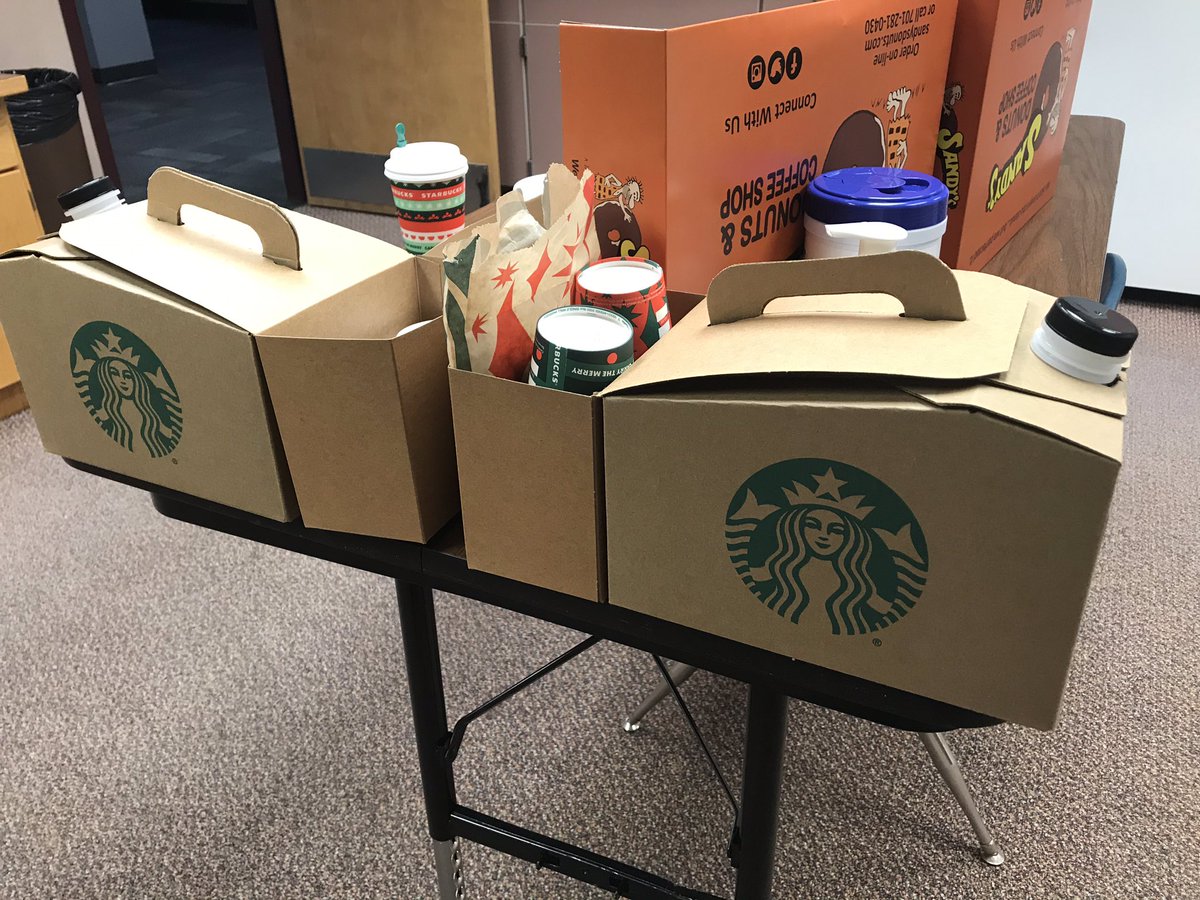 What a great way to start the week with a surprise delivery of donuts and coffee! Who was the  secrets Santa? We think we know. <a href="/BHHS_GF/">BHHS Family Realty</a> Thank You and the elves that helped deliver. #tistheseason #teacherlove #hohoho