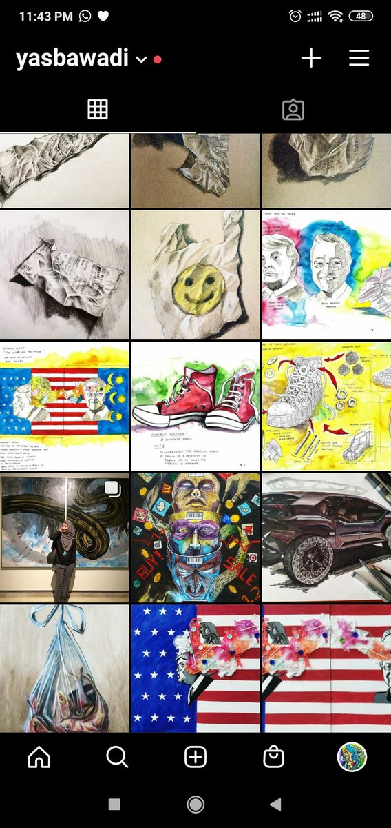 I'm an art student yg baru nk emerge dlm industry  I mostly upload my works in Instagram, lets be friends  https://www.instagram.com/yasbawadi&nbsp;
