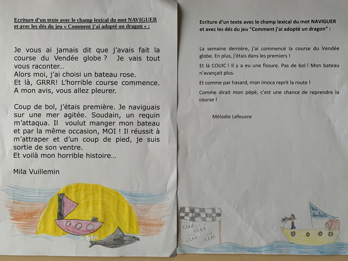 Textes écrits par Mélodie et Mila pour Clarisse Crémer   
<a href="/ClaSurLAtlantiq/">Clarisse Crémer</a>
#GoClarisse