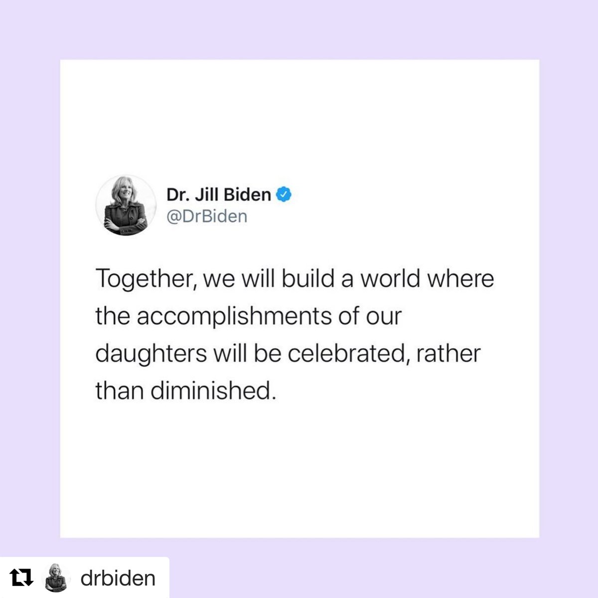 My Statement on the @WSJopinion Column on @DrBiden's Use of her Title: https://t.co/jsggZtuHsY ... and using it as an opportunity to recommit to supporting the work of @gr_amherst and ratifying the Equal Rights Amendment.

#DrBiden 
#DrJillBiden https://t.co/NbVncu2A8i