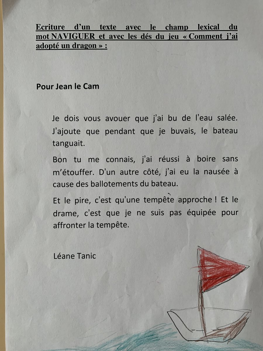 Texte écrit par Léane pour Jean Le Cam <a href="/JeanLecam/">Jean Le Cam</a>