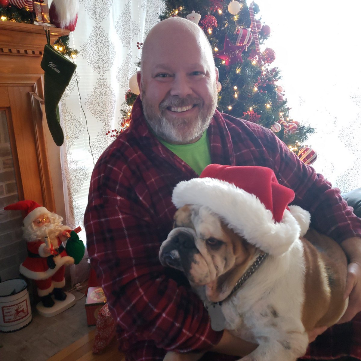 DrMack74's tweet photo. Watson joined me for the โLong Winterโs Napโ photo-op. Not sure heโs happy about it, but #BulldogUP #WHSSpiritWeek #gobulldogs #WHSFrench @BulldogLife_WHS https://t.co/EmfDP4qeXY