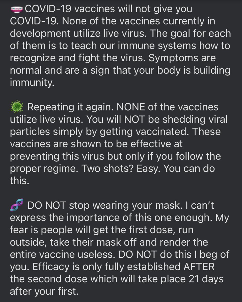 Reminders about these vaccines and why you need to still wear a mask after getting vaccinated.