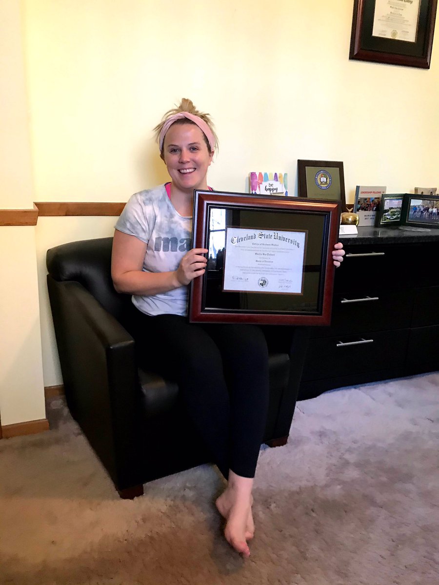 ShellieTolbert's tweet photo. Adding another degree to the wall! A big thanks to my husband and family for being my rock through it all. I also want to thank @btrivelli and @jenfilomena for being AMAZING principal mentors! Back to mom life for now ☕️🍼. #futureprincipal https://t.co/ZyMk5SBSzn