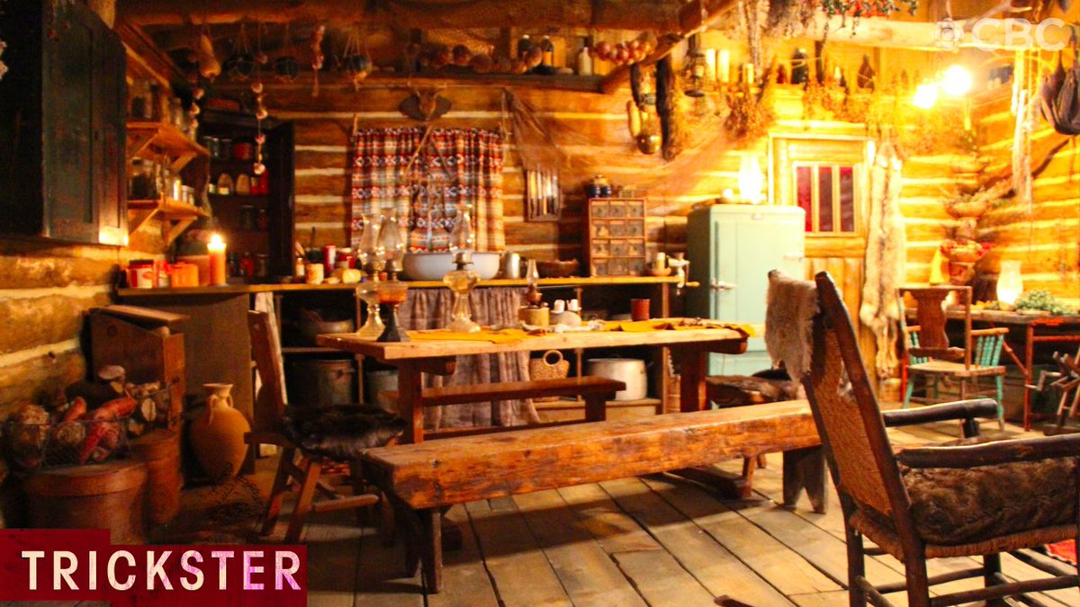 Set photo of Sophia’s cabin. Some crazy sh*t goes down here...
#TricksterCBC