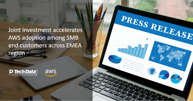 TechDataCloud's tweet photo. PRESS RELEASE: Tech Data announces new strategic collaboration agreement with AWS in Europe. Tech Data and AWS will jointly invest in resources and expertise focused on enabling partners to accelerate their digital business transformation https://t.co/Gri3qSQ2q6 https://t.co/5s6P0UBx6C