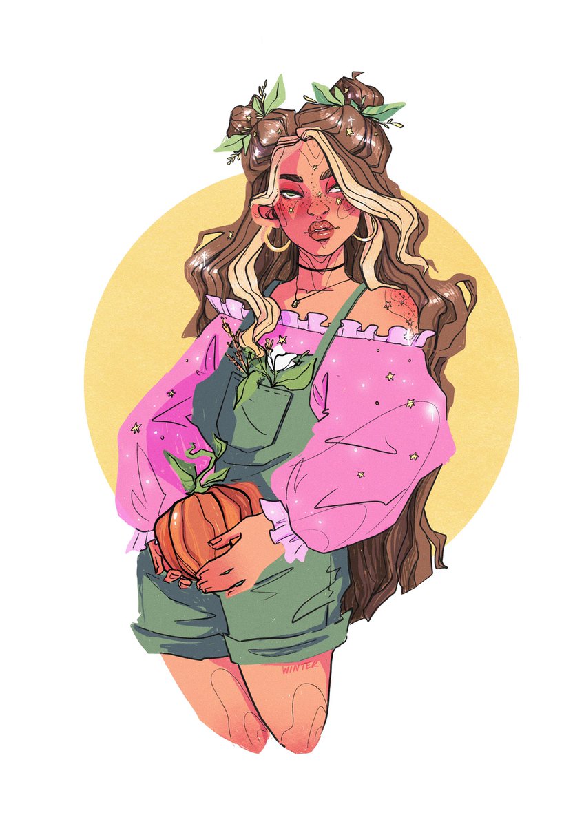 winteralar's tweet image. hoy os traigo una cottagecore Flora y su proceso de creación 🌸🌿