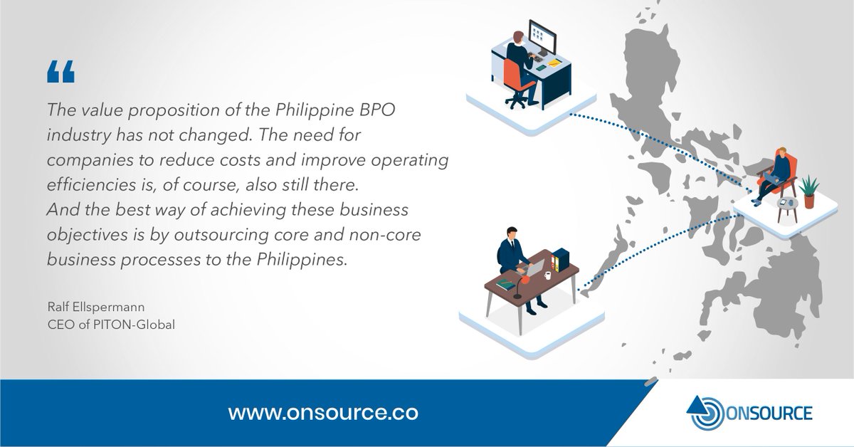 OnSourceCo's tweet photo. Here is what Ralf Ellspermann, CEO of PITON-Global, has to say about the BPO industry in the Philippines. 👍 https://t.co/JnGTa3eY7I