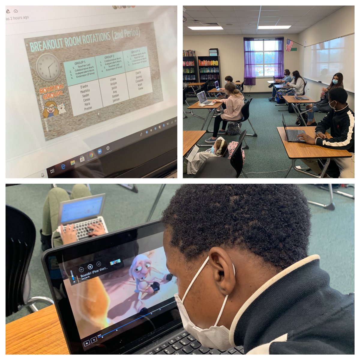 steve_principal's tweet photo. Watching ELA execute stations that involve independent practice, small groups and collaborative experiences to create an instructional model that is challenge for all! #FalconsNest #F3 #InstructionalAdjustments #AdvancedForAll #Secondary https://t.co/1xGdFx70cL