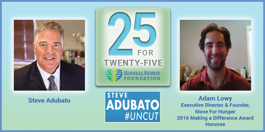 SteveAdubato's tweet photo. How can we #EndHunger in the US? On Steve Adubato UNCUT: @ALowySays Exec Director & Founder @MoveForHunger shares the ways #MovingCompanies are working to end hunger and the impact of being a 2016 @BerrieAwardNJ honoree. #25for25 #SteveAdubatoUNCUT
Watch https://t.co/kl3dBjhmyD https://t.co/YXvcHR0go0