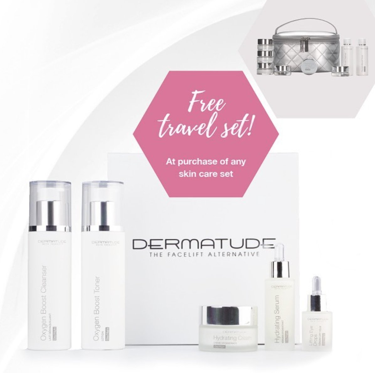 Dermatude_USA's tweet photo. FREE TRAVEL SET! At purchase of any skin care set!Go to our website and contact a Dermatude specialist to claim this deal now!⠀
⠀
Find a local SPA/Salon on our site: https://t.co/GJszEZZDMq
#dermatude #metatherapy #antiaging #skincareroutine #beautycare #glowingskin https://t.co/qsTKKoeNAy