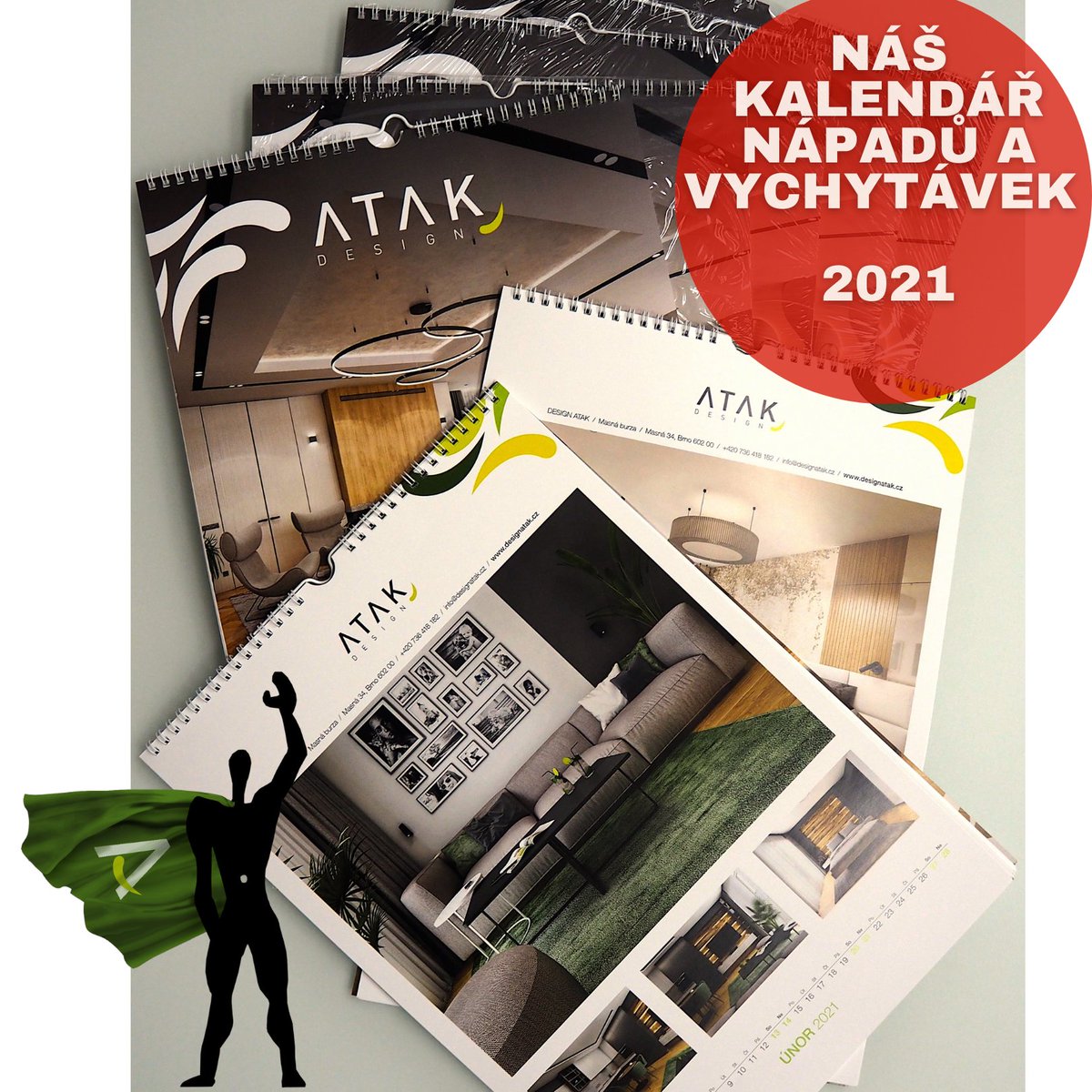 atak_design's tweet photo. Stejně jako každý rok, vydáváme kalendář 2021 s výběrem zajímavých a nápaditých designů minulého roku. Každý měsíc zastupuje vychytaný projekt interiéru domu nebo bytu. 

#designer #design #interiordesign #designATAK #newproject #designinterieru https://t.co/yCAY7qXUO6