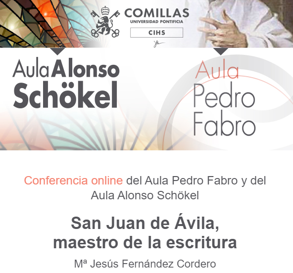 🔔Las Aulas #Schökel y #Fabro de la Facultad de #Teología de <a href="/UCOMILLAS/">Universidad Pontificia Comillas</a> abren sus puertas online:

🗣️Mª Jesús Fernández Cordero

📖"San Juan de Ávila, maestro de la escritura"

💻Conéctate aquí eu.bbcollab.com/collab/ui/sess…

#Investigación #Innovación #EnDirecto