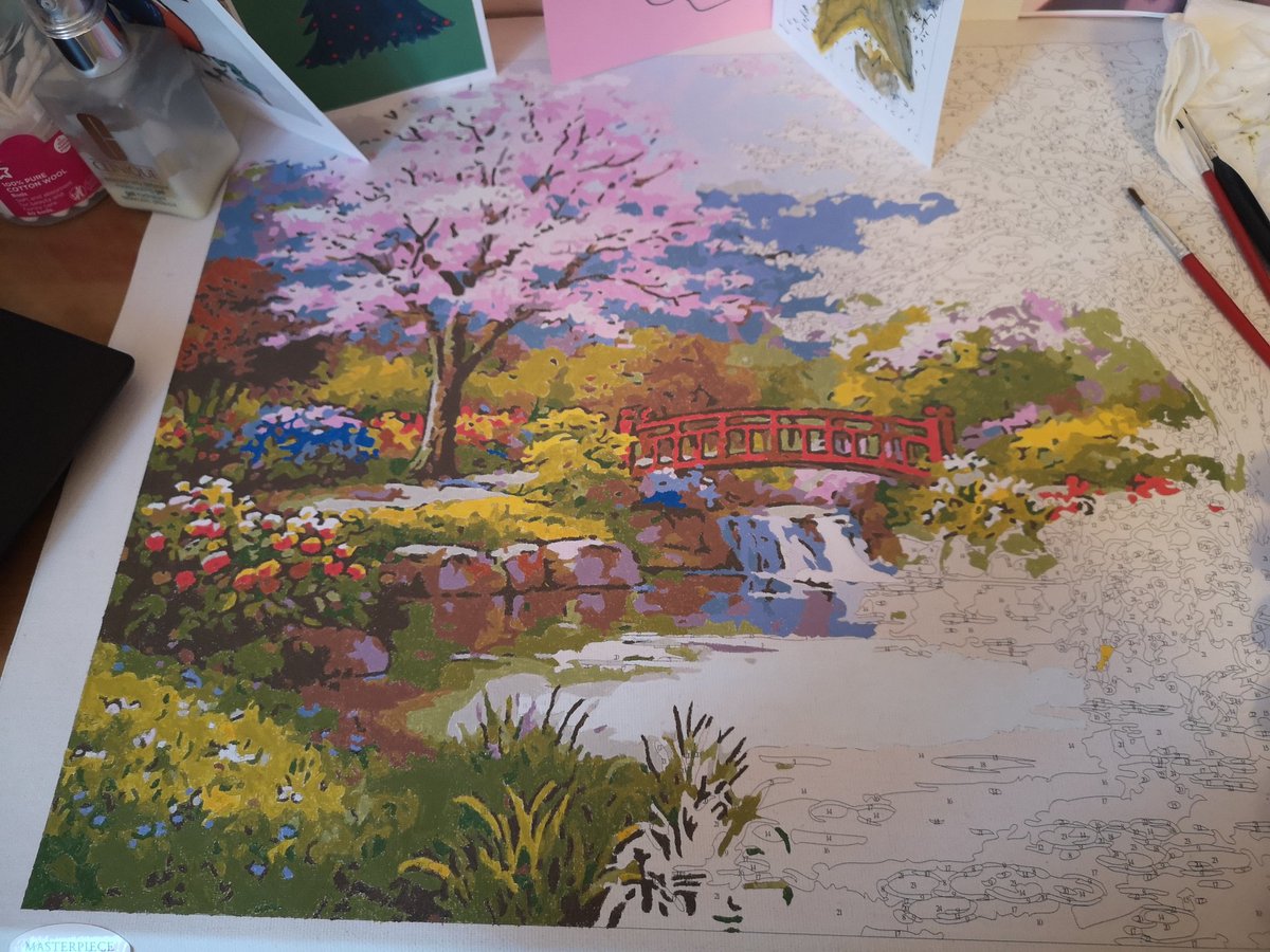 Covid got me but my 10 days of isolation are over today 🎉 I couldn't have done it without such supportive friends and family. Very lucky to have mild symptoms and receive such lovely gifts. Highlights include a zoom family Christmas Quiz and spending time on my paint by numbers.