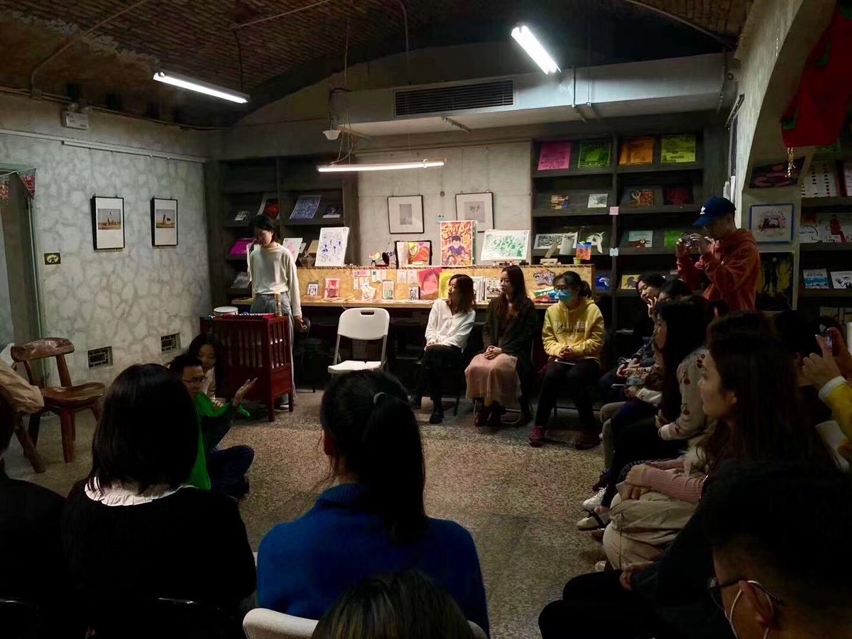 OuchTheatre's tweet photo. Applied Theatre Festival 2020 | Opening: ‘From unripe to mature’

How would you describe 2020? 
We held a #PlaybackTheatre in an underground Art Bookshop to share stories of our growth throughout this year.

#AppliedTheatre #AppliedDrama https://t.co/P5sOXYbgQm