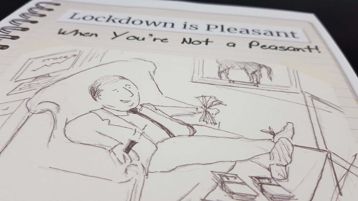 MagpieSatire's tweet photo. Off to the printers today.. but like every great Brexit deal we probably won't be keeping our promise and the limited edition first run print copies may or may not won't be ready in time for Christmas.. either way they're looking brill! #lockdownispleasantwhenyourenotapeasant https://t.co/lcqYAuEmdn