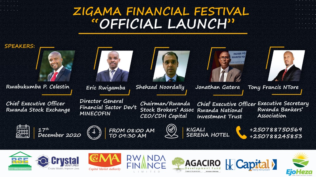 zigamafestival's tweet photo. "What you save to day,will save you tomorrow" this theme will be developed by our speakers as we Officially Launch ZIGAMA Financial Festival @Kigali_IFC @rbarwanda @AgaciroFund @CVLRwanda @bk_capital @CMARwanda @RwStockExchange @EjoHeza_Pension @cnbcafrica @IGIHE @NewTimesRwanda https://t.co/2f8DTrgFnv