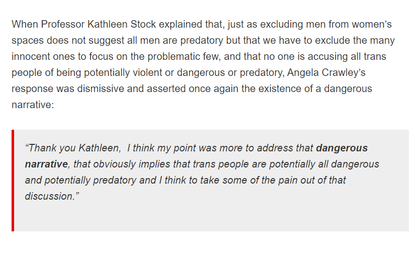 Questions were framed by the underlying assumption that women voicing concerns was harmful to the trans community /6