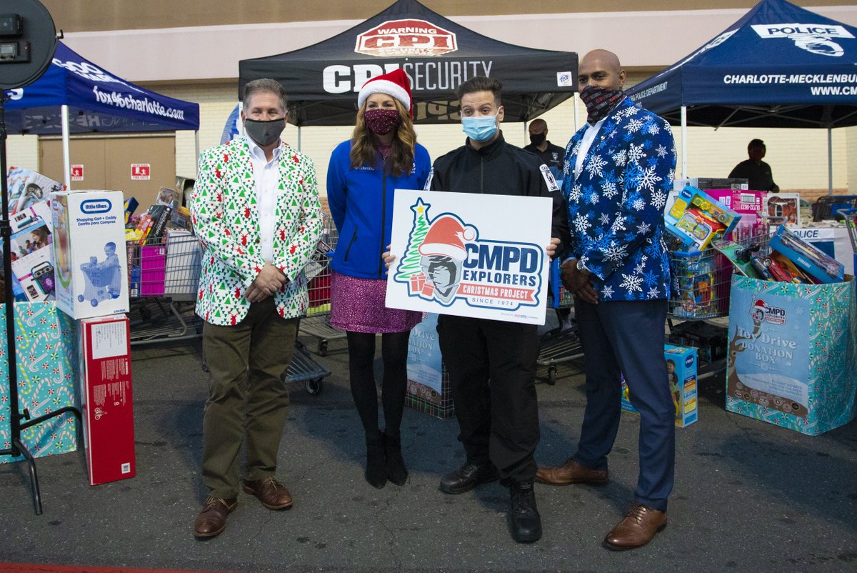 cpisecurity's tweet photo. We were thrilled to join @FOX46News  and @CMPD for this year's #CMPDToyDrive collection day! With the community's help, we have collected bikes, books, dolls, clothes, and more to make wishes come true for deserving children and families in our community. https://t.co/MBlbxRFIYp