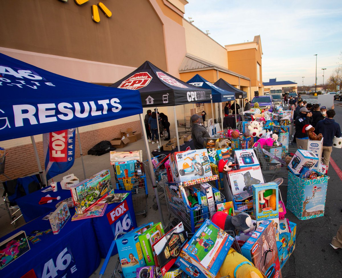cpisecurity's tweet photo. We were thrilled to join @FOX46News  and @CMPD for this year's #CMPDToyDrive collection day! With the community's help, we have collected bikes, books, dolls, clothes, and more to make wishes come true for deserving children and families in our community. https://t.co/MBlbxRFIYp