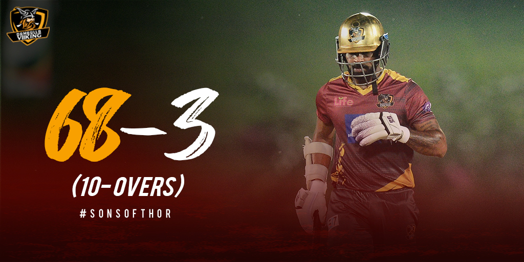 ViikingDambulla's tweet photo. Tough going for our warriors.
Let's see how the next 10 overs pan out.
We like a challenge💪🏽⚡💪🏽

#DambullaViiking #SonsOfThor #LPL2020 #HammerTime #SriLanka #Cricket #WeAreDambulla #DVvsJS https://t.co/SlPEKNZ34A