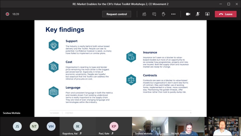 GreenwoodCLtd's tweet image. Delighted to contribute to the Market Enablers workshop today, being run by CE, as part of the development of the 
CIHub #ValueToolkit.

Much down-to-earth discussion that will, hopefully, help shape the tool, and improve its operation and acceptance by mega + micro businesses.