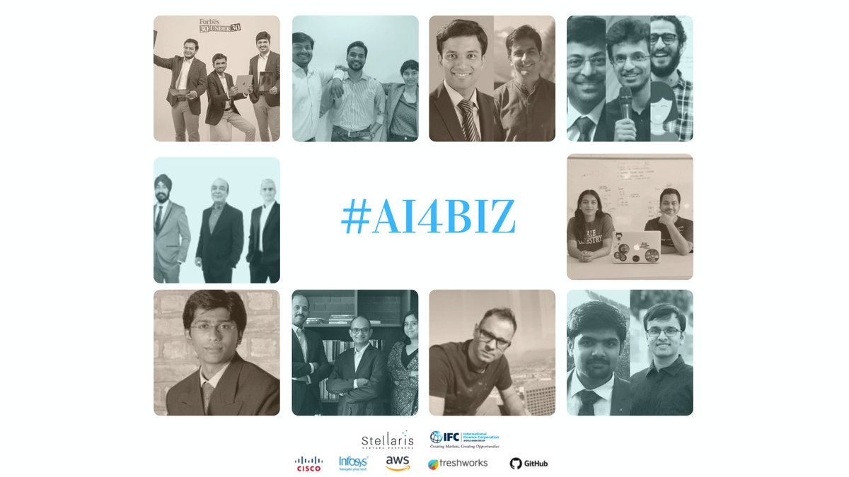 Stellaris_VP's tweet image. After 4 months, 108 startup applications, &amp;amp; involvement of 12 global AI leaders in the jury, we, in partnership with @IFC_org, are delighted to present the final cohort of #AI4Biz: made up of the 10 most promising early stage AI-SaaS startups from India. 

(covered in thread)