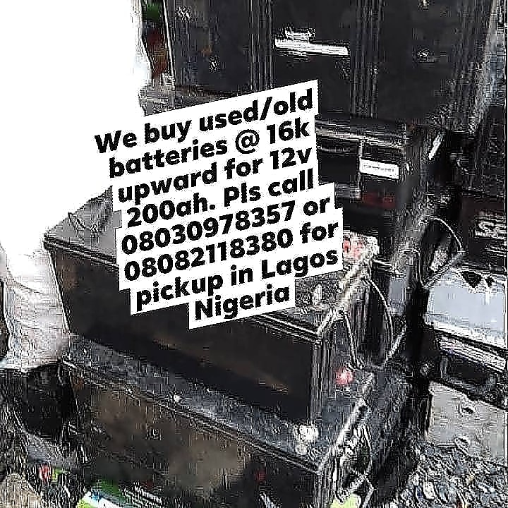 celestineba3's tweet photo. Pls help a brother retweet this......We buy used/old inverter batteries @16k upward for 12v 200ah. Pls call 08030978357 or 08082118380 for pickup in Lagos Nigeria. #Uganda #Ekweremadu8BillionFraud #DottiTheYelloStar #DavidoXYonda #EricaLeads https://t.co/3YOlwtEFzo