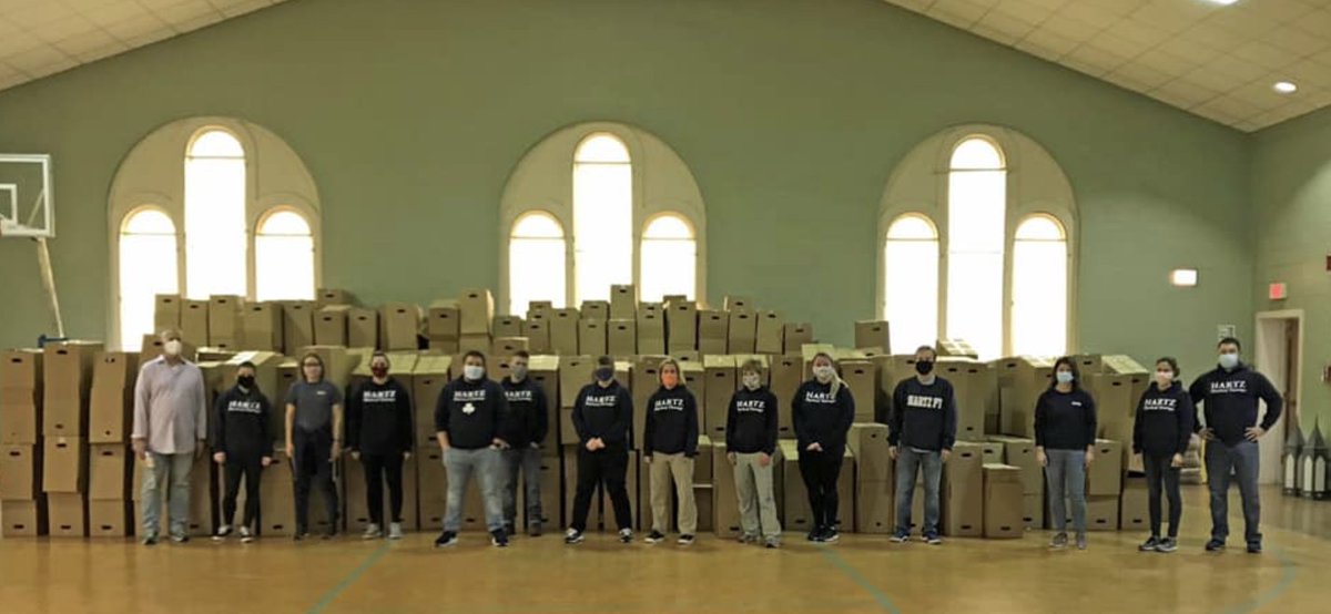 HARTZPT's tweet photo. #ICYMI We assembled a mountain of boxes this weekend at a local church, in preparation for the Project for the Needy food distribution. Thank you to our team for continuing to give back to our community! π https://t.co/2ElwoYqH54