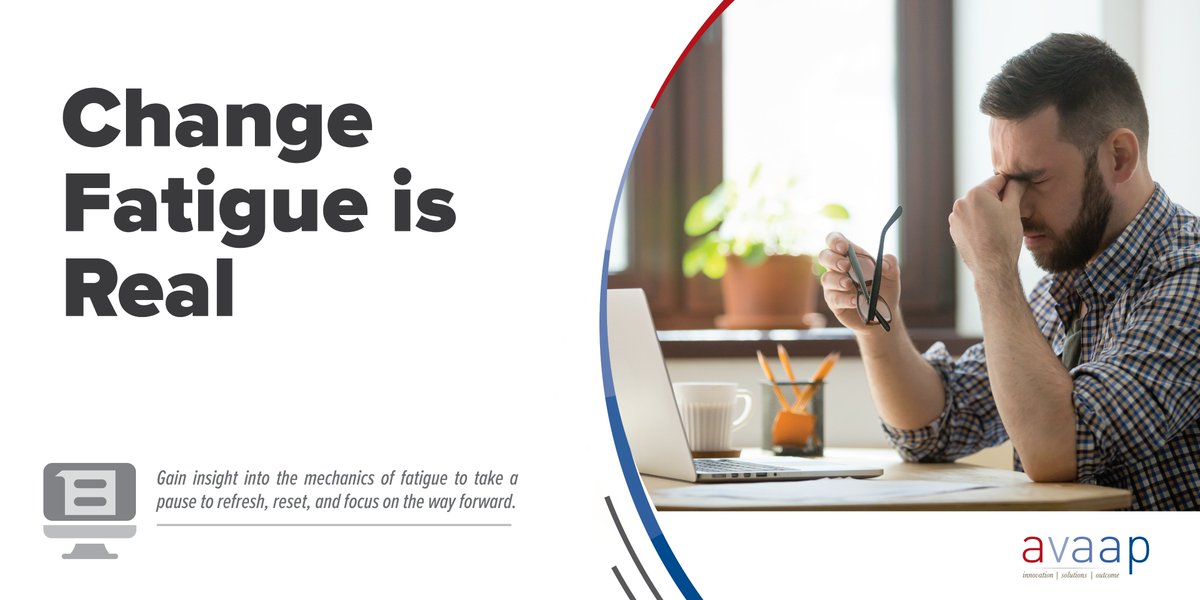 avaap_usa's tweet photo. Read the latest Avaap blog to learn leadership techniques to respond to change and lead others through it: https://t.co/KFVDPXSqkn

Join us tomorrow at 2 p.m. EST for our Change Fatigue webinar for a deeper dive. Register now: https://t.co/NY0lINgnxR https://t.co/6VZgCWkZOu