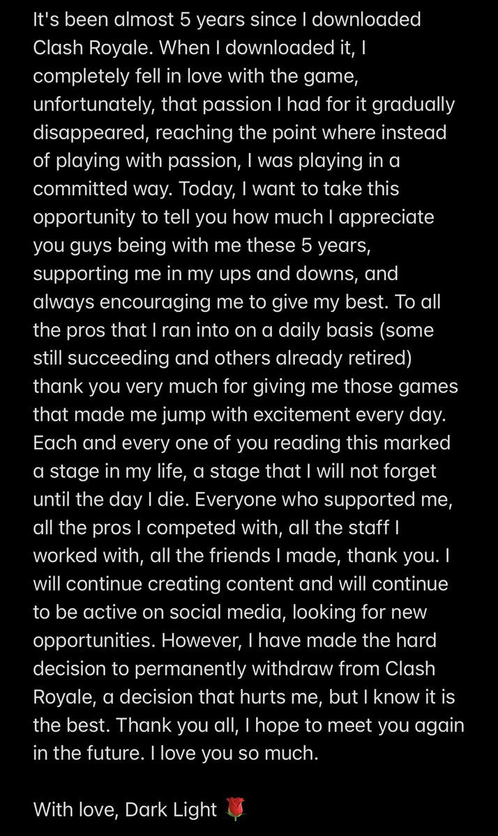 Con un dolor en el alma y un nudo en la garganta twitteo esto

Me retiro definitivamente. Gracias, a todos por apoyarme todo este tiempo.

Español/English