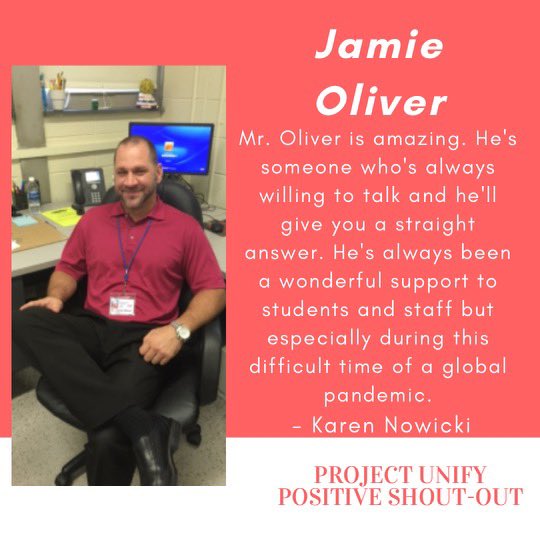 twpprojectunify's tweet photo. Today’s shout-outs are for @hpetolicchio from Karen Nowicki, Jamie Oliver from Karen Nowicki, and Bonnie Farrell from Karen Nowicki!! https://t.co/hJXJeSY0DP