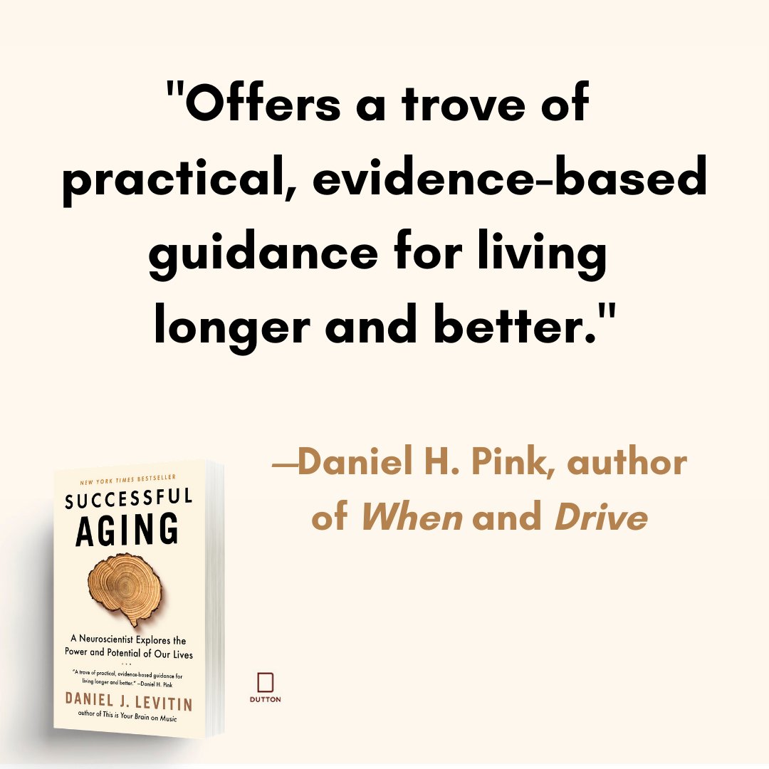 You can order my New York Times bestselling book, SUCCESSFUL AGING, in paperback here: bit.ly/SuccessfulAgin…! 

#successfulaging #longevity #healthspan #daniellevitin #livelonger #livebetter #livebetterlivenow