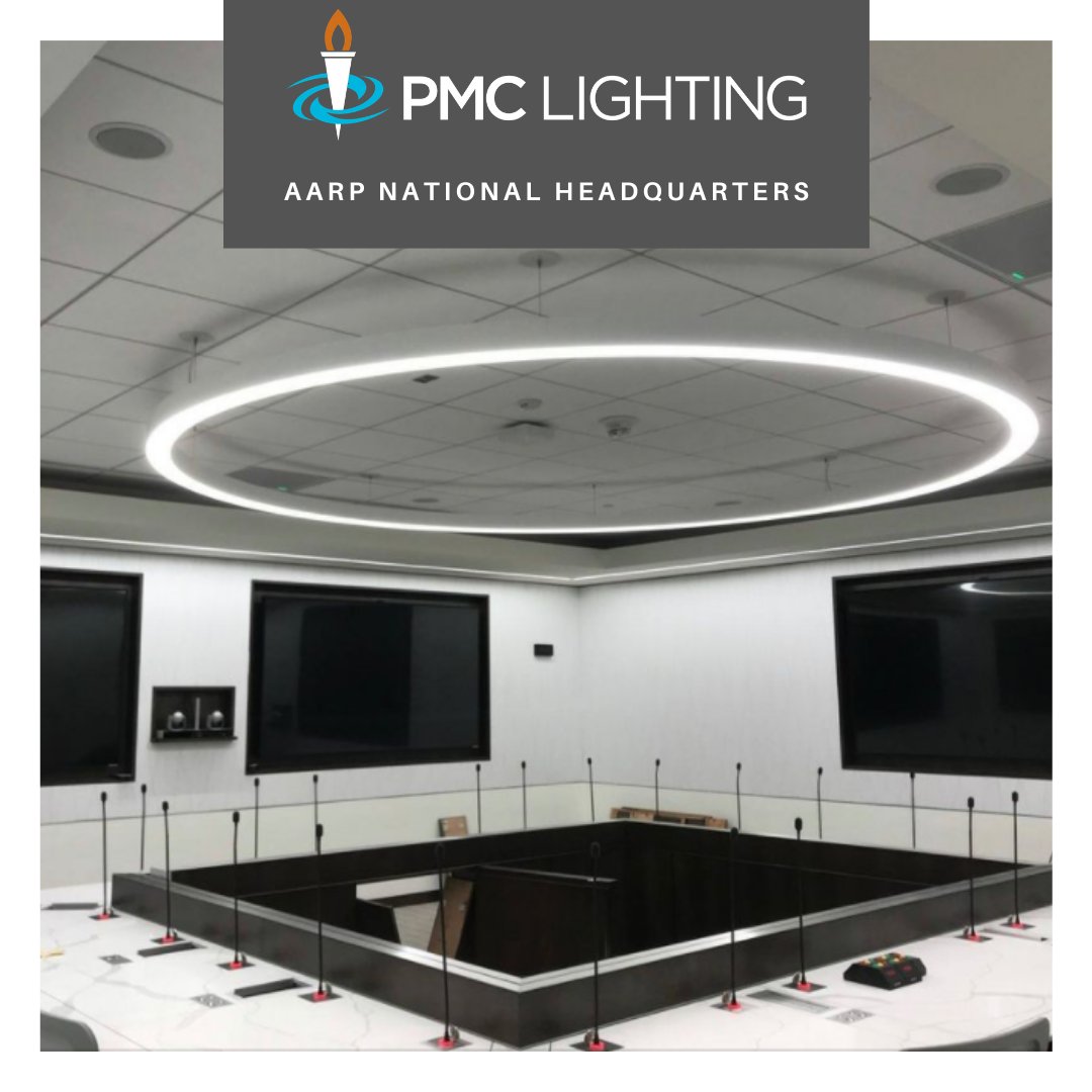 PMCLighting's tweet photo. PMC Lighting's ArcX lighting was a beautiful addition to the AARP National Headquarters in Washington DC. Special thanks to Joe Faass for providing photography. https://t.co/LM6mqtRSbv