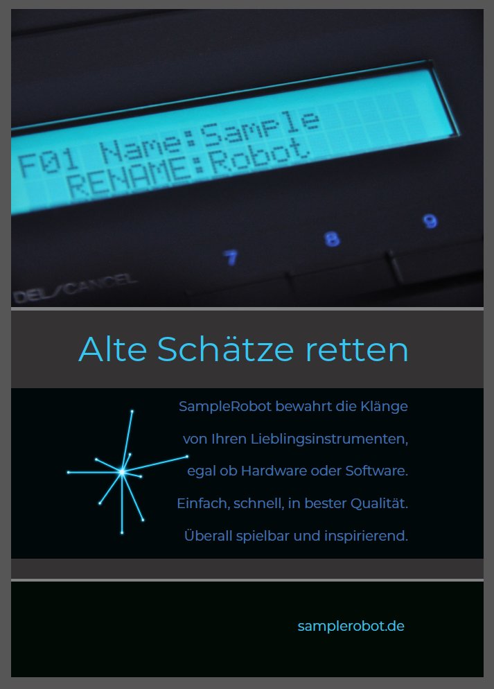 SampleRobot's tweet image. Here is a new #SampleRobot ad for the German Korg Musikant magazine. Just is case you can't read German, it says "Saving old treasures" with the help of sampling. And here comes the question: Which vintage instrument has this display? Do you recognize it? 😉