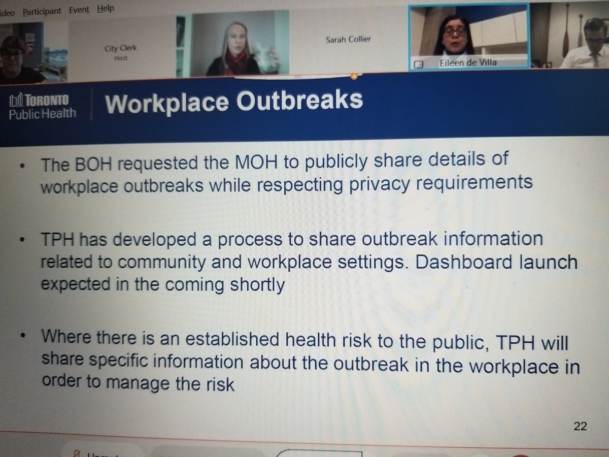 Toronto will follow Ottawa, Peel and Waterloo in disclosing workplace outbreak information.  @SaraMojtehedz