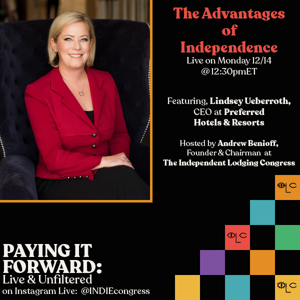 lueberroth's tweet photo. I'm going live with @IndieCongress on Instagram in one hour at 9:30am PST to talk about my passion for independent hotels. Join the conversation so I can answer questions live. https://t.co/sNRob3qcCb