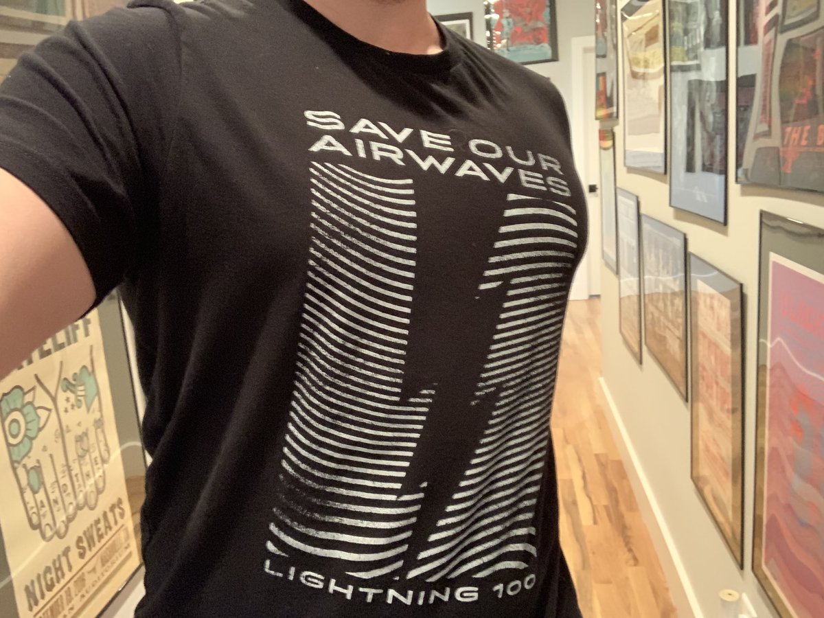 herridav's tweet photo. Feeling cute in my @Lightning100 Tee, might try to raise some money to #SaveOurAirwaves later IDK. #TeamSaveOurStation #Lightning100 #JustKeepGiving #SoClose #WithinReach https://t.co/Ir7uOgyGEk
