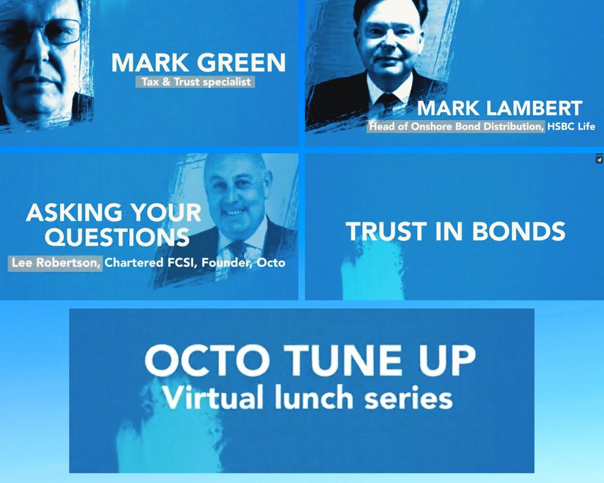 1PM TOMORROW: Trust in Bonds <a href="/leerobertson64/">Lee Robertson FCSI FRSA</a> asks your q's of Mark Green, Tax and Trust Specialist &amp; Mark Lambert, Head of Onshore Bond Distribution <a href="/HSBC_UK/">HSBC UK</a>. DGTs, Loan, Gift &amp; Probate, onshore bonds, deed of variation and Trust Registration service - brighttalk.com/webcast/460176