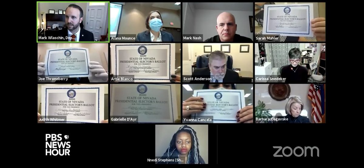 Nevada cast its 6 electoral votes for  @JoeBiden and  @KamalaHarris.  #ElectoralCollege