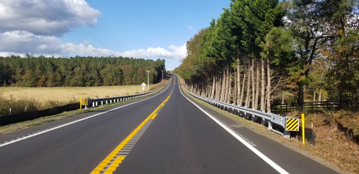SCDOTPress's tweet photo. SCDOT recently completed a Rural Road Safety Project on US 1 stretching 12.97 miles in Aiken and Saluda counties. Wider shoulders, paving, new guardrails, rumble strips &amp; brighter markings are among the upgrades...
#ProgressisourPriority https://t.co/uJJZpofAC7