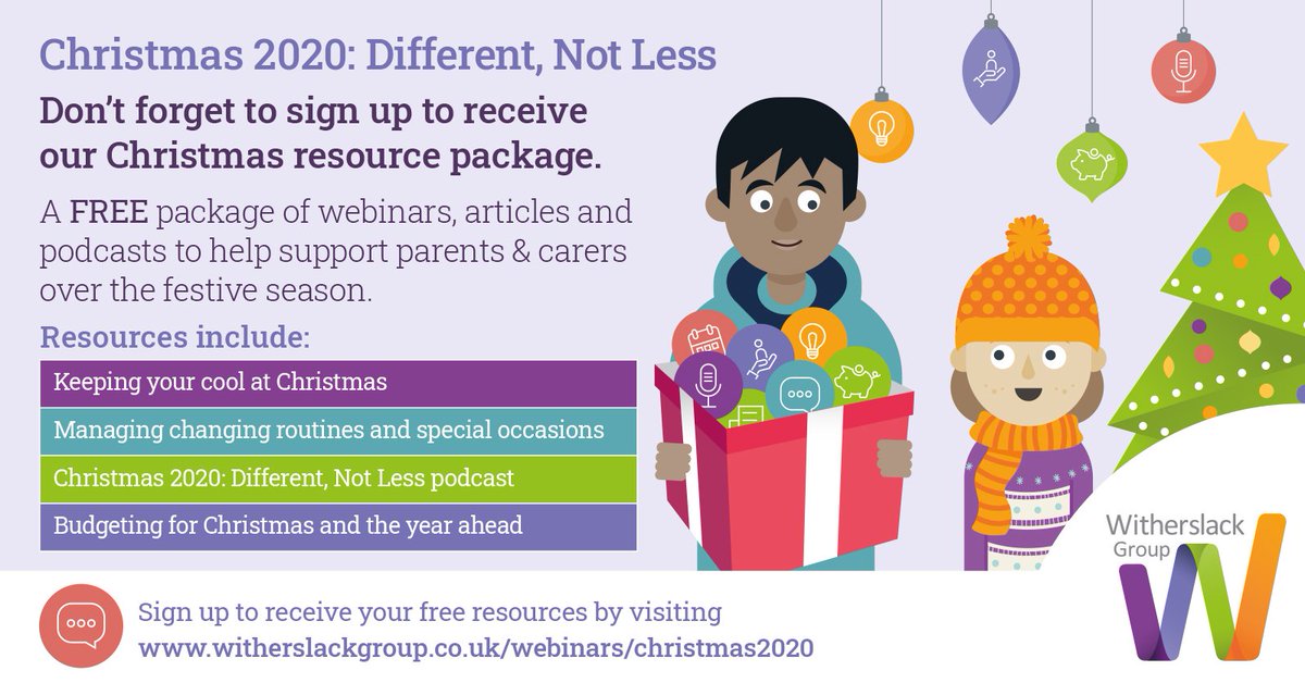 WitherslackGrp's tweet photo. To help ensure that you have a Christmas full of cheer, we’ve launched a series of resources to support parents over the festive period, delivered by SEN experts.
To register, click here  https://t.co/7A66sWyEaO #Christmas2020 #witherslackgroupevents #witherslackgroupwebinars https://t.co/gX1uuW5fmc