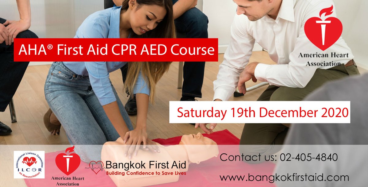 bangkokfirstaid's tweet photo. 📢📢📢Join our American Heart Association® First Aid CPR AED course🤩🤩🤩GET 1,000 THB DISCOUNT FOR THE 19/12/20 SESSION🔥🔥🔥 COUPON CODE: BFA1234, CALL US: 02-405-4840
https://t.co/z2qXD0vDCt https://t.co/S68FuGrAQp