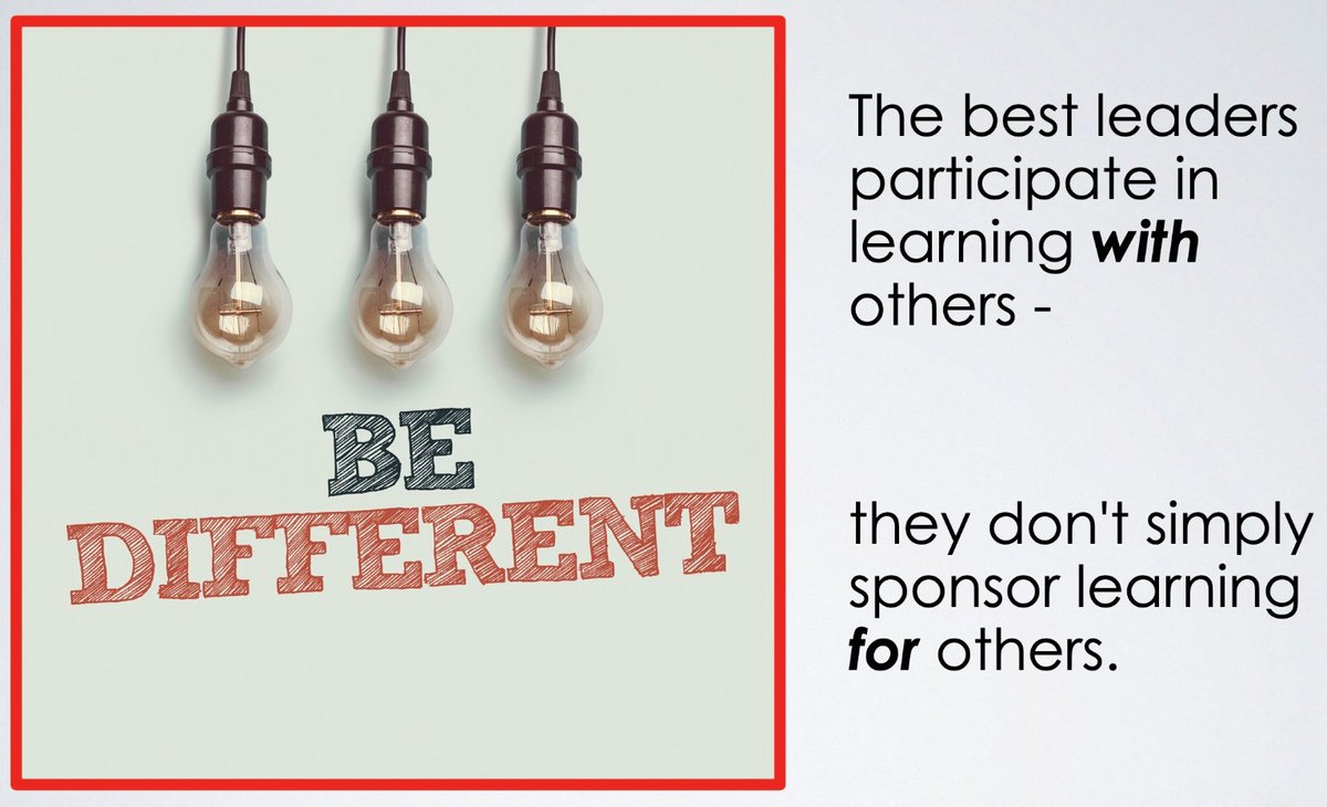 A leader's role is to actively participate in learning with others. #edleaders #edchat #profdev #eduleaders