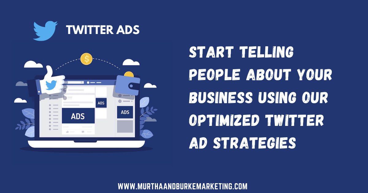 MBmedia_'s tweet photo. Start telling people about your business using our optimized Twitter ad strategies.
visit: https://t.co/8Xy4QnSlBH
#MBMarketing #MBAdvertising #murthaburke #twitterads #twittermarketig #facebookads #instagramads https://t.co/EuEwvj2H4t