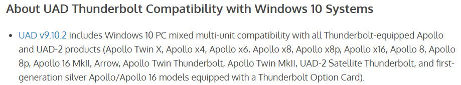 spcyoseph's tweet photo. @LouisBellMusic That said, it's not limited to the Twin X Quad. It'll run any thunderbolt 3 UAD interface. https://t.co/rNhOckdmaR